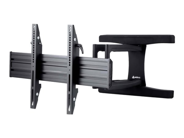 EDBAK VSM654 - Monteringssett (veggmontering, dobbelt svivelarm) - for flatpanel - aluminium - svart - skjermstørrelse: 65"-86"