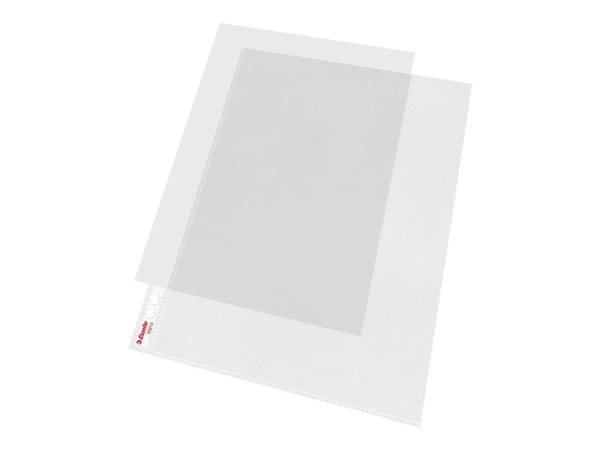 Plastlommer A4 Esselte 0,075 mm åben top/venstre præget - (100 stk.)