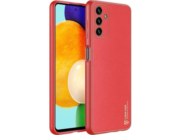 Dux Ducis Yolo elegant deksel i økologisk lær for Samsung Galaxy A13 5G - rød