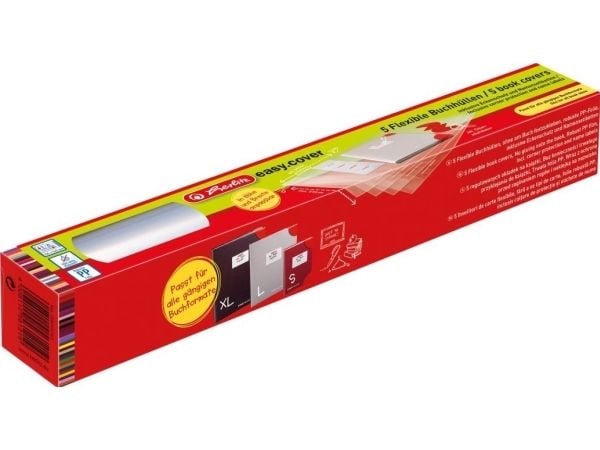 Herlitz-kirjan kansi 5kpl sis. tarrat/suojaliima 540*335 taittolaatikko