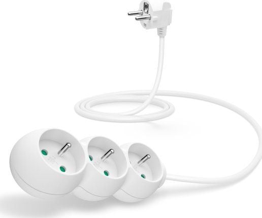 Connect IT CI-1319, 1,5 m, Sisätila, Valkoinen, 3 AC-pistorasia(a), 230 V, 2500 W