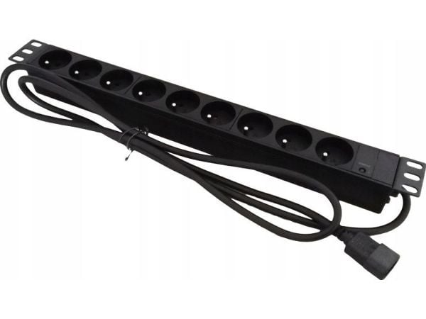 Alantec PZ09UC20, 1,8 m, 9 AC-pistorasia(a), Sisätila, Musta, 3500 W, 16 A