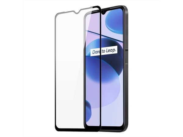 Dux Ducis 9D herdet glass 9H for hele skjermen med rammevennlig til Realme C35 sort