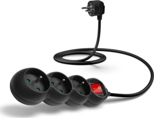 Connect IT CES-1013-BK, 1,5 m, Sisätila, Musta, 3 AC-pistorasia(a), 230 V, 2500 W