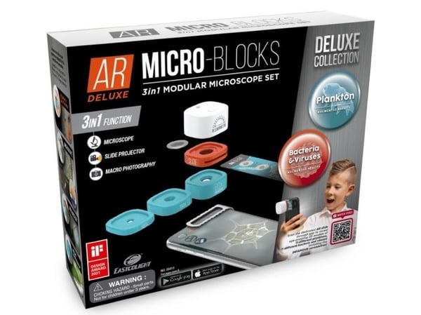 AR Micro-Blocks 3i1 modulært mikroskop sæt til mobilen - Deluxe