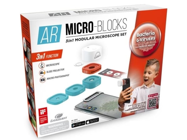 AR Micro-Blocks 3i1 modulært mikroskop sæt til mobilen - bakterier og vira