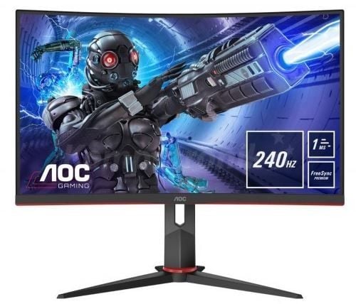 AOC G2 C32G2ZE/BK, 80 cm (31.5"), 1920 x 1080 piksler, Full HD, LED, 4 ms, Svart, Rød