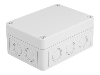 Delock installationshus med kabelgenomföringar 130 x 93 x 57 mm grå