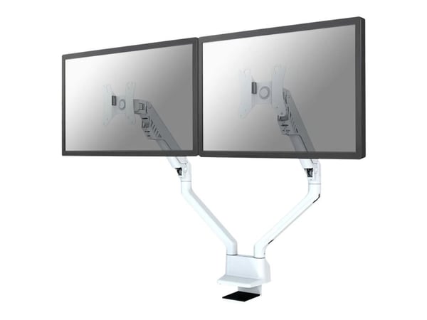 Neomounts FPMA-D750DWHITE2 - Monteringssett (skrivebordsmontering) - full bevegelse - for 2 LCD-skjermer - hvit - skjermstørrelse: 10"-32" - klemme...
