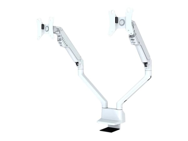Neomounts FPMA-D750DWHITE2 - Monteringssett (skrivebordsmontering) - full bevegelse - for 2 LCD-skjermer - hvit - skjermstørrelse: 10"-32" - klemme...