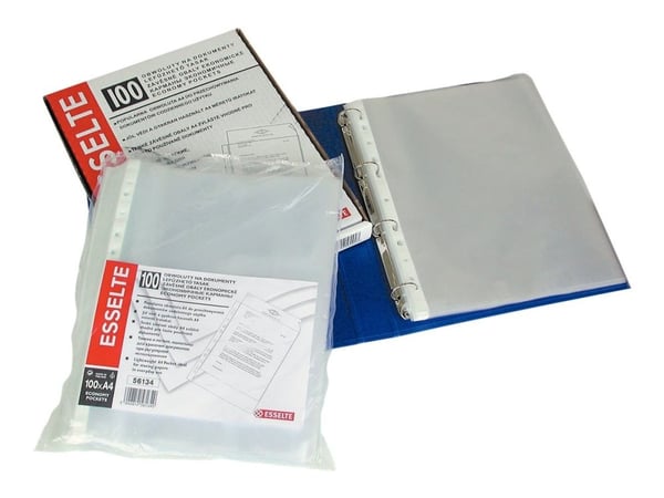 Esselte - Arkbeskytter - for A4 - kapasitet: 30 ark - blank (en pakke 100)