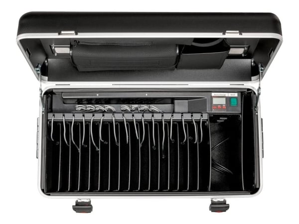 PARAT PARAPROJECT Case i16 - Vogn (synk og lade) - for 16 nettbrett - låsbar - aluminium, ABS-plast - svart - utgang: 5 V
