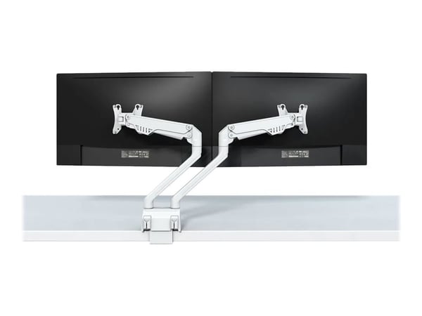 Neomounts FPMA-D750DWHITE2 - Monteringssett (skrivebordsmontering) - full bevegelse - for 2 LCD-skjermer - hvit - skjermstørrelse: 10"-32" - klemme...