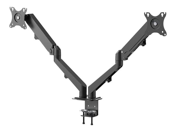 Neomounts DS70-700BL2 - Monteringssett (skrivebordsmontering) - justerbar dobbelarm i full bevegelse - for 2 LCD-skjermer - svart - skjermstørrelse...