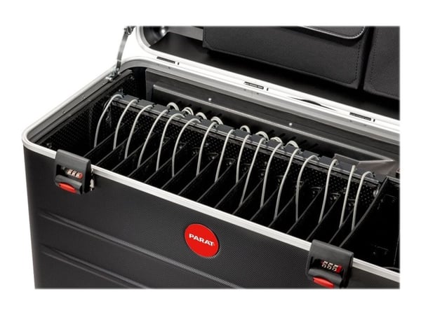 PARAT PARAPROJECT Case i16 - Vogn (synk og lade) - for 16 nettbrett - låsbar - aluminium, ABS-plast - svart - utgang: 5 V