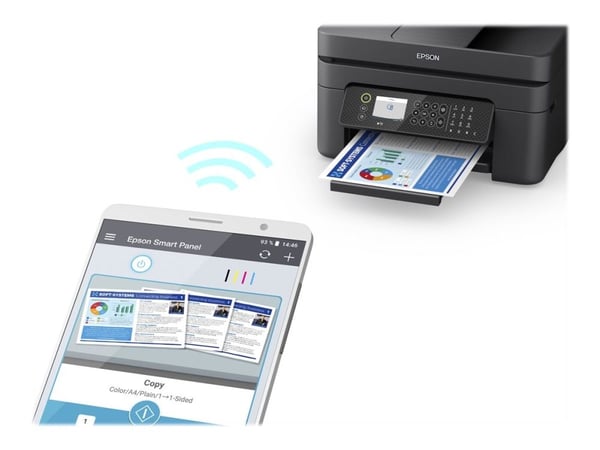 Epson WorkForce WF-2950DWF - Multifunksjonsskriver - farge - ink-jet - 216 x 297 mm (original) - A4/Letter (medie) - opp til 10 spm (trykking) - 10...