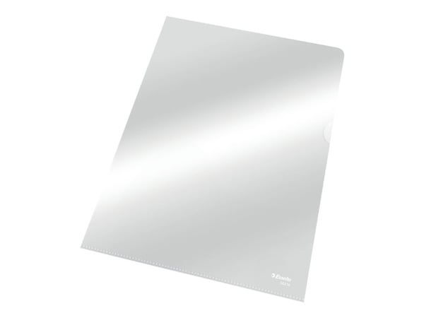 Esselte - L-formet mappe - for A4 (210 x 297 mm) - gjennomsiktig (en pakke 100)