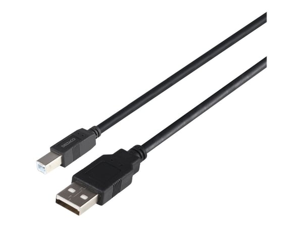 DELTACO - USB-kabel - USB (hann) til USB-type B (hann) - USB 2.0 - 1 m - svart