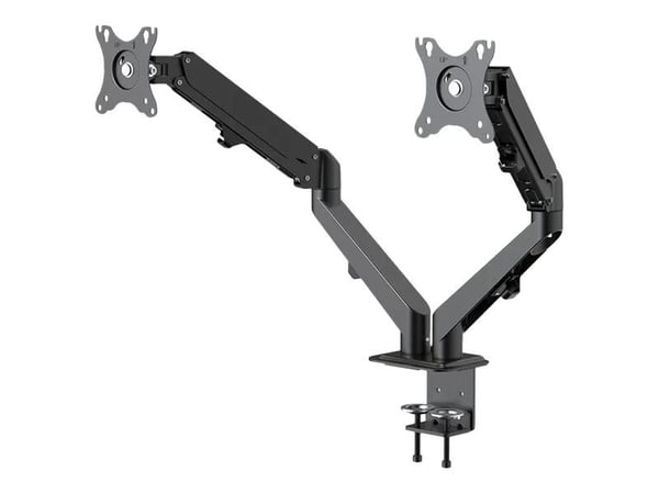 Neomounts DS70-700BL2 - Monteringssett (skrivebordsmontering) - justerbar dobbelarm i full bevegelse - for 2 LCD-skjermer - svart - skjermstørrelse...