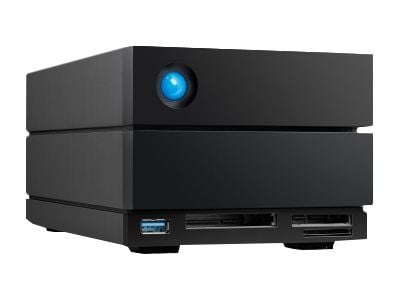 LaCie 2big Dock STLG40000400 - Hårddiskarray - 40 TB - 2 fack (SATA-600) - HDD 20 TB x 2 - Thunderbolt 4, USB 3.2 Gen 2 (extern) - med 5 års återst...