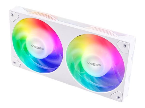 Akasa Vegas A-Series A24 - Dobbelboksvifte - 240 mm - hvit