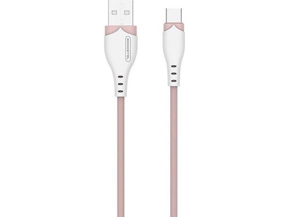 USB-kaapeli Somostel USB-A - USB-C 1,2 m vaaleanpunainen (28263)