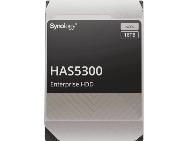 Synology HAS5300 - Harddisk - 16 TB - intern - 3.5" - SAS 12Gb/s - 7200 rpm - buffer: 256 MB - for Synology SA3200D, SA3400, SA3600; High Density H...