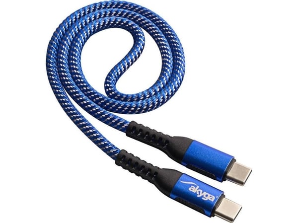 Akyga AK-USB-36, 0,5 m, USB C, USB C, USB 2.0, Sininen