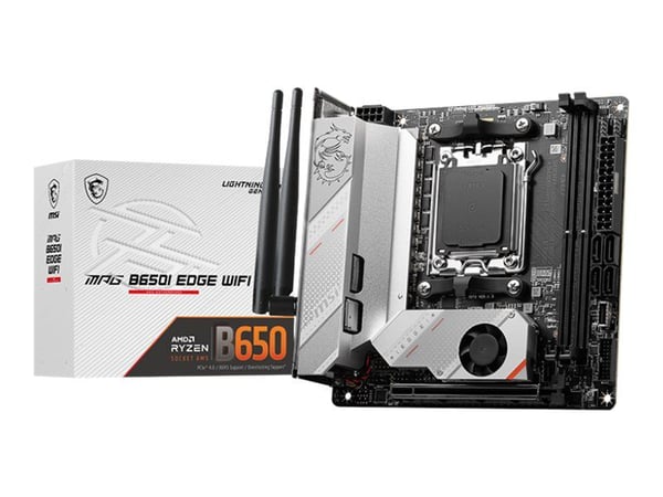 MSI MPG B650I EDGE WIFI - Hovedkort - mini-ITX - Socket AM5 - AMD B650 Chipset - USB 3.2 Gen 2, USB-C 3.2 Gen2, USB 3.2 Gen 1, USB-C 3.2 Gen 2x2 - ...