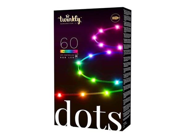 Twinkly Dots TWD060STP-B - Stringlys - LED - 6 W - klasse G - 16 millioner farger - svart