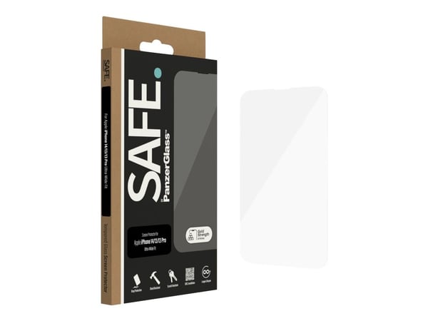 SIKKER. av PanzerGlass™ | Skjermbeskytter - Ultravid passform | Apple iPhone 13/13 Pro/14