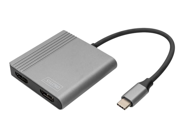 DIGITUS - Adapterkabel - USB-C hann til HDMI hunn - romgrå - 4K 60Hz støtte, støtte for Dolby TrueHD, støtter 21:9 kinosideforhold