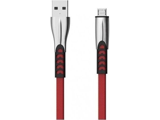 SOMOSTEL USB CABLE MICRO 2.4A RED 2400MAH QUICK CHARGER QC 3.0 1M POWERLINE METAL PLUGS BW02