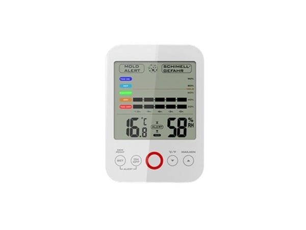 Terdens innendørs termohygrometer med signal og målehistorikk