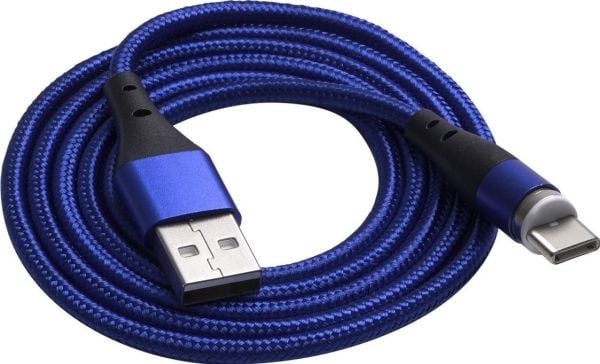 Akyga AK-USB-42, 1 m, USB A, USB C, USB 2.0, Sininen