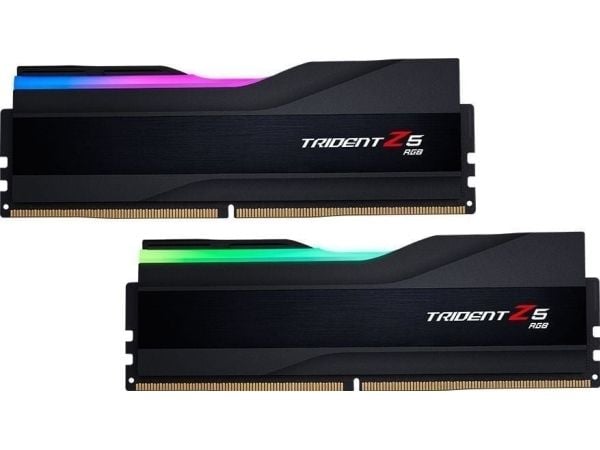 G.Skill Trident Z5 RGB - DDR5 - sett - 64 GB: 2 x 32 GB - DIMM 288-pin - 6400 MT/s / PC5-51200 - CL32 - 1.4 V - ikke-bufret - ikke-ECC - matt svart...