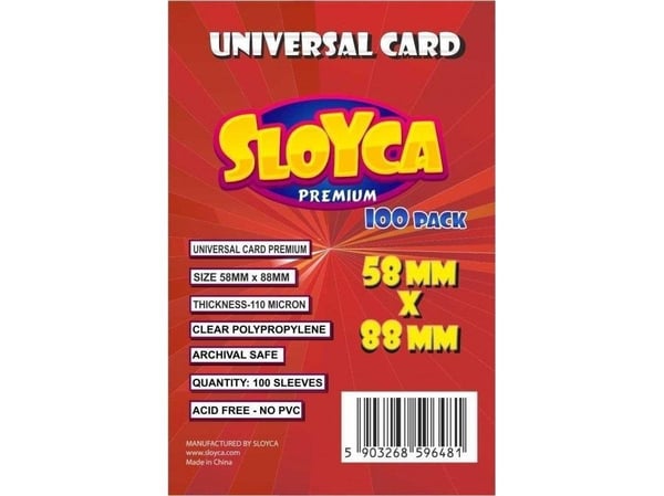 Sloyca universelle T-skjorter til kort Premium 58x88 mm (100 stk) |