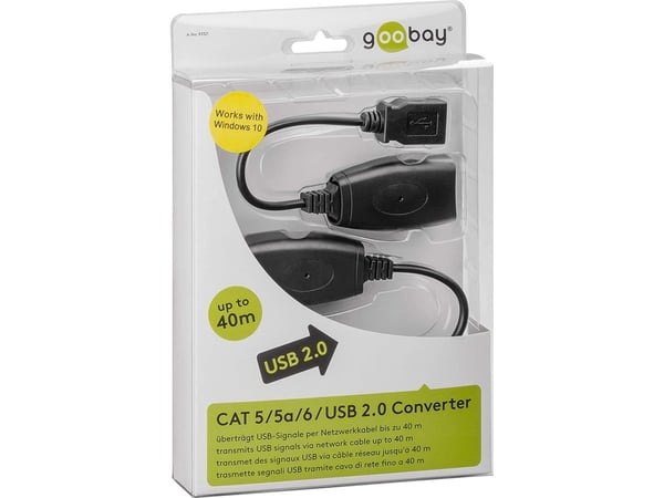 Goobay 93321, 40 m, USB A, USB A, Lajittelu