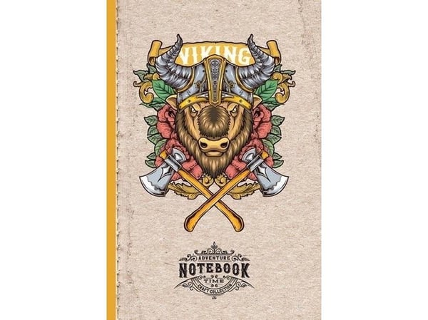 Frisk dekorativ notatbok 143x210/64K rutenett Bizon Viking