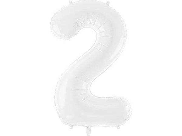 PartyDeco Folieballong 2 86cm hvit