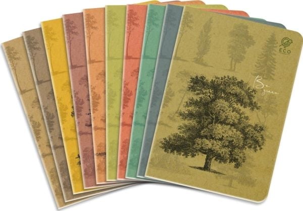 Elanders notatbok A5/80K korte linjer “By Nature” – Forrest (10 stk.)