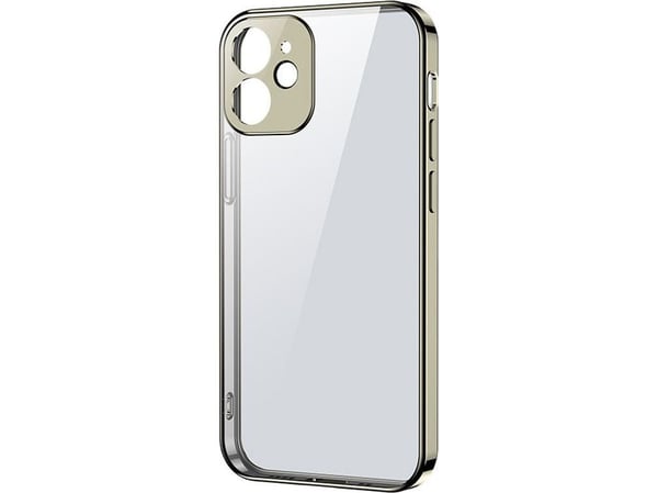 Joyroom Joyroom New Beauty Series Ultra Thin Transparent deksel med metallramme for iPhone 12 Pro Gold (JR-BP743)