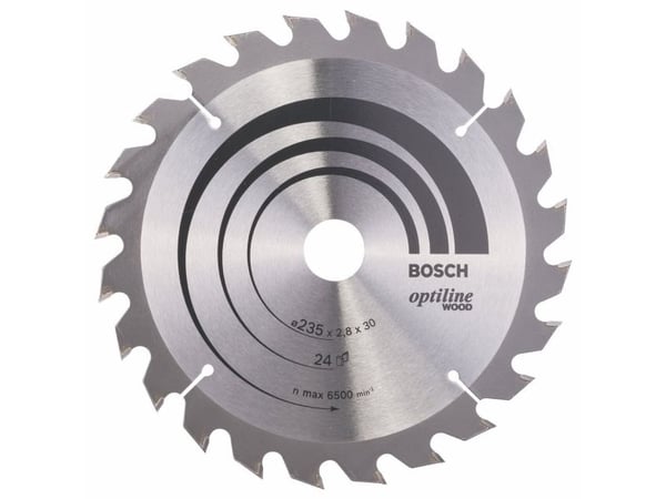 Bosch Optiline Wood - Sirkelformet sagblad - for tre - 235 mm - 24 tenner