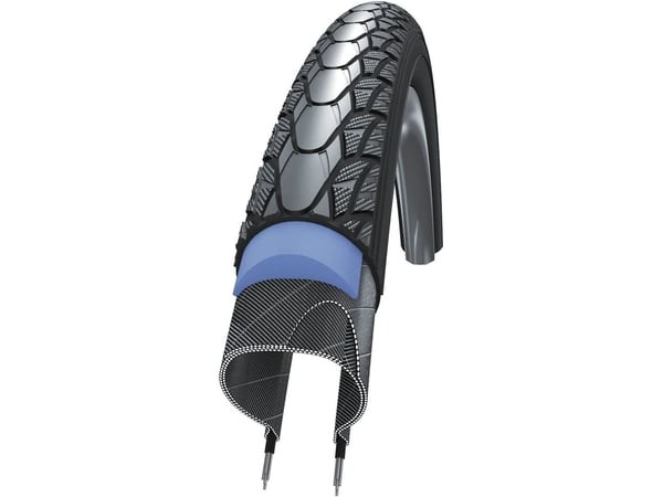 Schwalbe Marathon plus, 28", Bybruk/eventyr, Tubeless Ready, Foldevulst, Sort, 45 - 70 psi