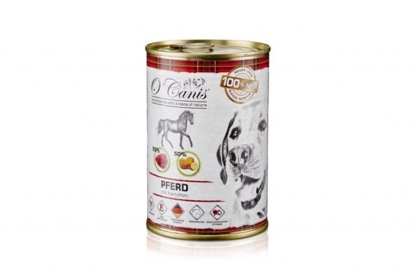 O'CANIS hundmat på burk - våtfoder - hästkött med potatis - 400 g