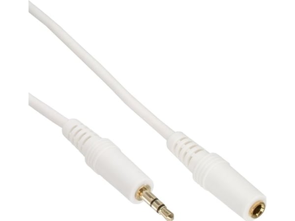 InLine 99935W, 3.5mm, Hankjønn, 3.5mm, Hunkjønn, 5 m, Hvit