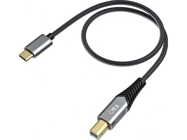 USB-kabel FiiO USB-C til USB-B, 0,5 m, svart