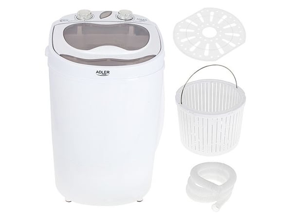 Adler AD 8055, Toplader, 3 kg, Krem, Hvit