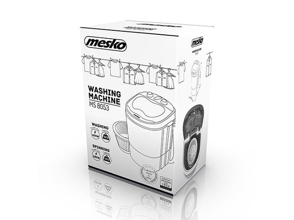 Mesko Home MS 8053, Toplader, 3 kg, Blå, Hvit