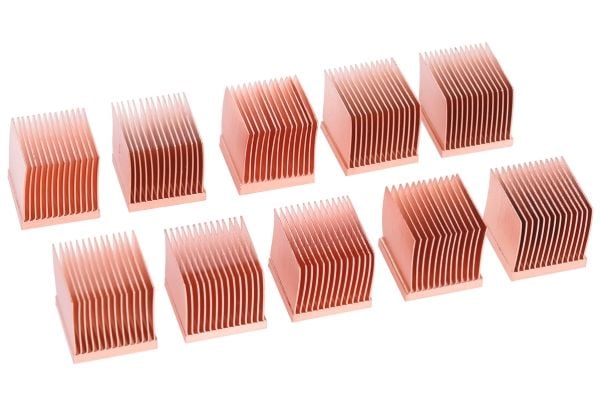 Alphacool 17427, Kjøleribbe, Kopper, Kobber, 14 mm, 14 mm, 10 stykker